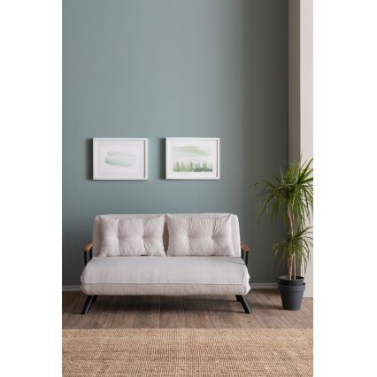 Tweepersoons slaapbank QIRA, wit