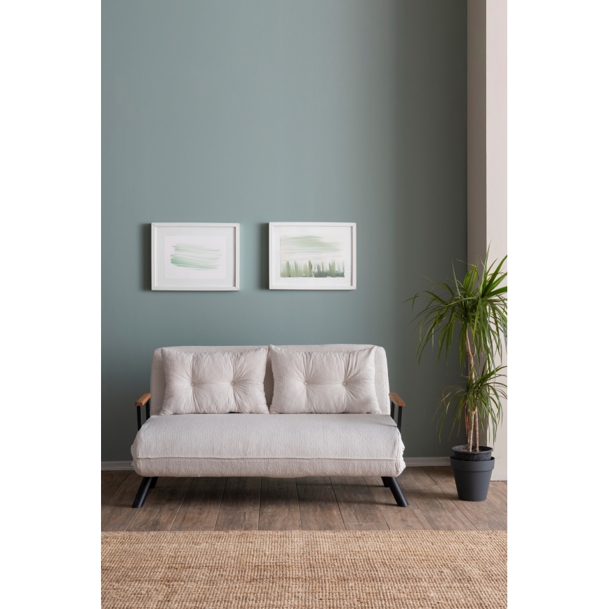 Tweepersoons slaapbank QIRA, wit