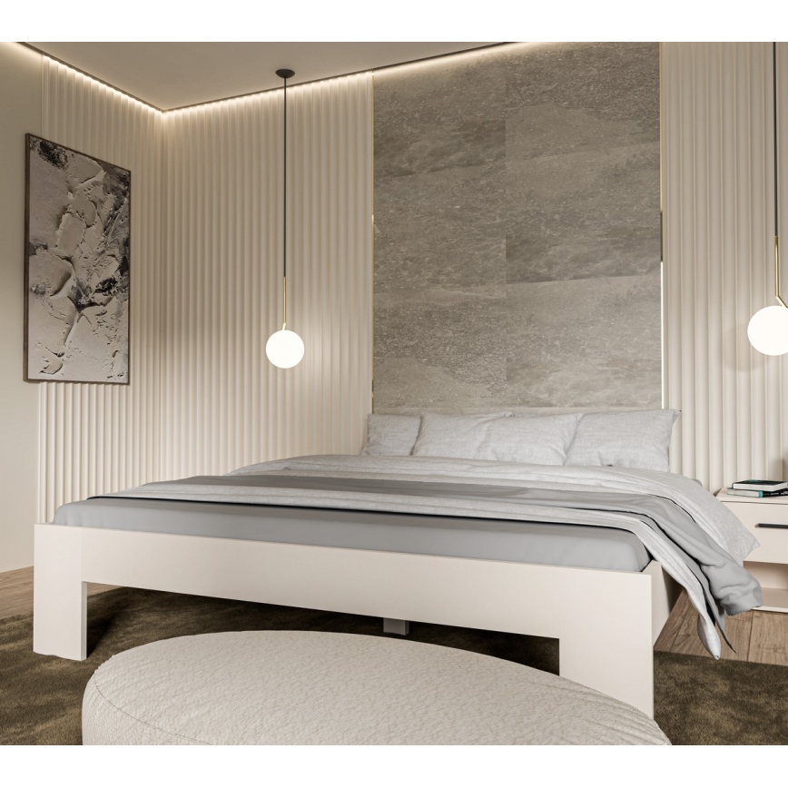 Tweepersoonsbed PIROA 180x200 cm beige