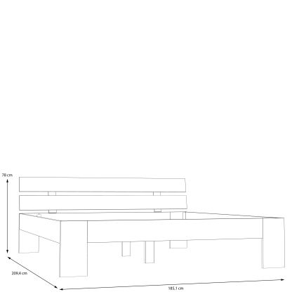 Tweepersoonsbed PIROA 180x200 cm beige