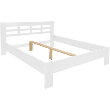 Tweepersoonsbed van massief hout ANGELA 180x200 cm wit