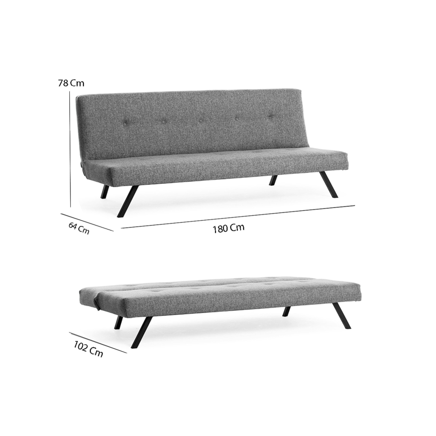 Tweezitsbank LOKO lichtgrijs