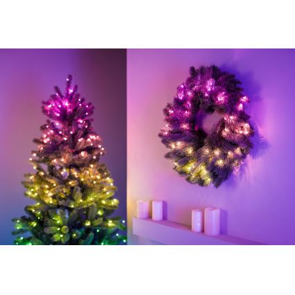 Twinkly - LED RGB Dimbaar Kerstkrans 50xLED diameter 60 cm Wi-Fi