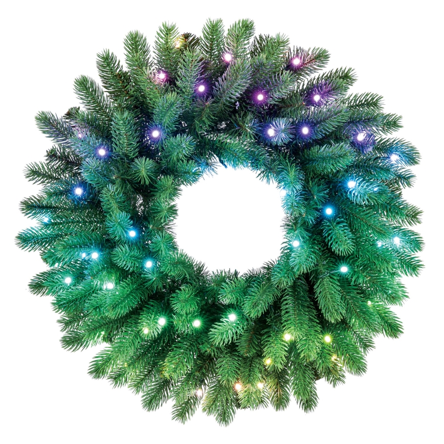 Twinkly - LED RGB Dimbaar Kerstkrans 50xLED diameter 60 cm Wi-Fi