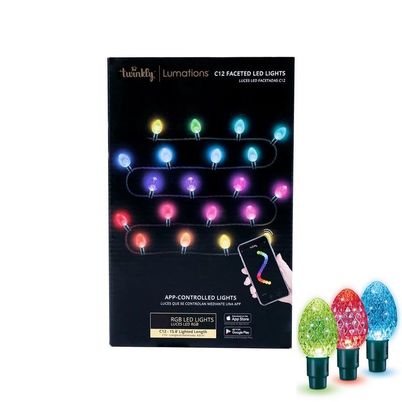 Twinkly - LED RGB Dimbaar buitenshuis Kerst lichtsnoer FACETED 80xLED 26,5 m IP44 Wi-Fi