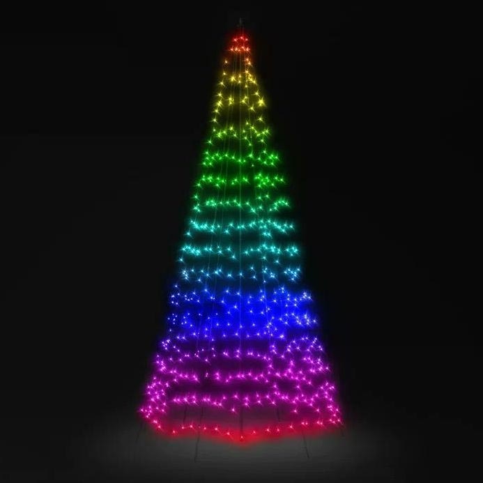 Twinkly - LED RGBW dimbare buitenkerstboom LIGHT TREE 750xLED 4m IP44 Wi-Fi