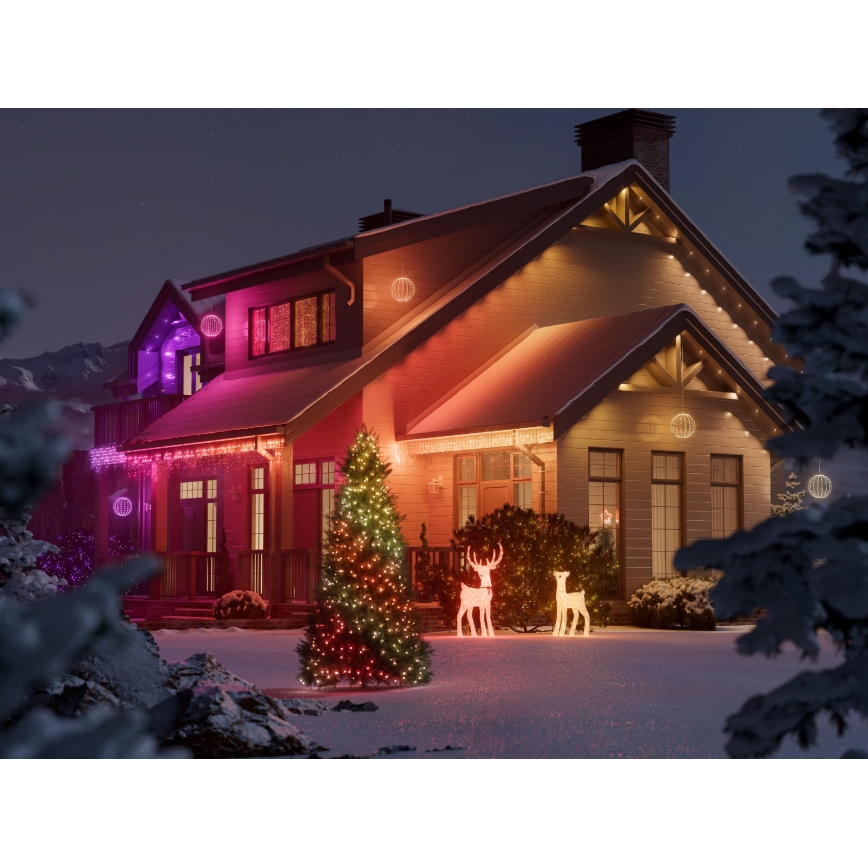 Twinkly - LED RGBW dimbare buitendecoratie SPHERE 210xLED IP44 Wi-Fi