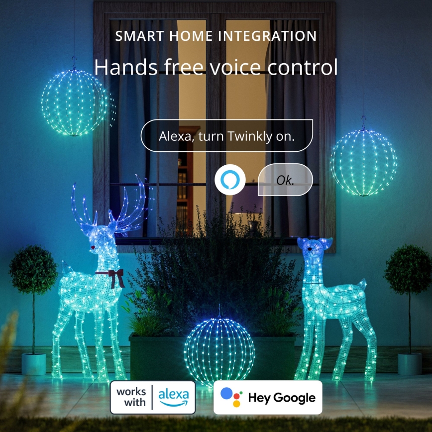 Twinkly - LED RGBW dimbare buitendecoratie SPHERE 210xLED IP44 Wi-Fi
