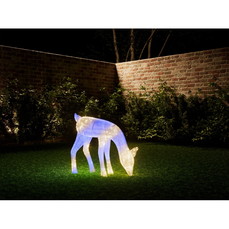 Twinkly - LED RGBW Dimbaar buitenshuis Kerstmis rendier REINGEERS 160xLED IP44 Wi-Fi