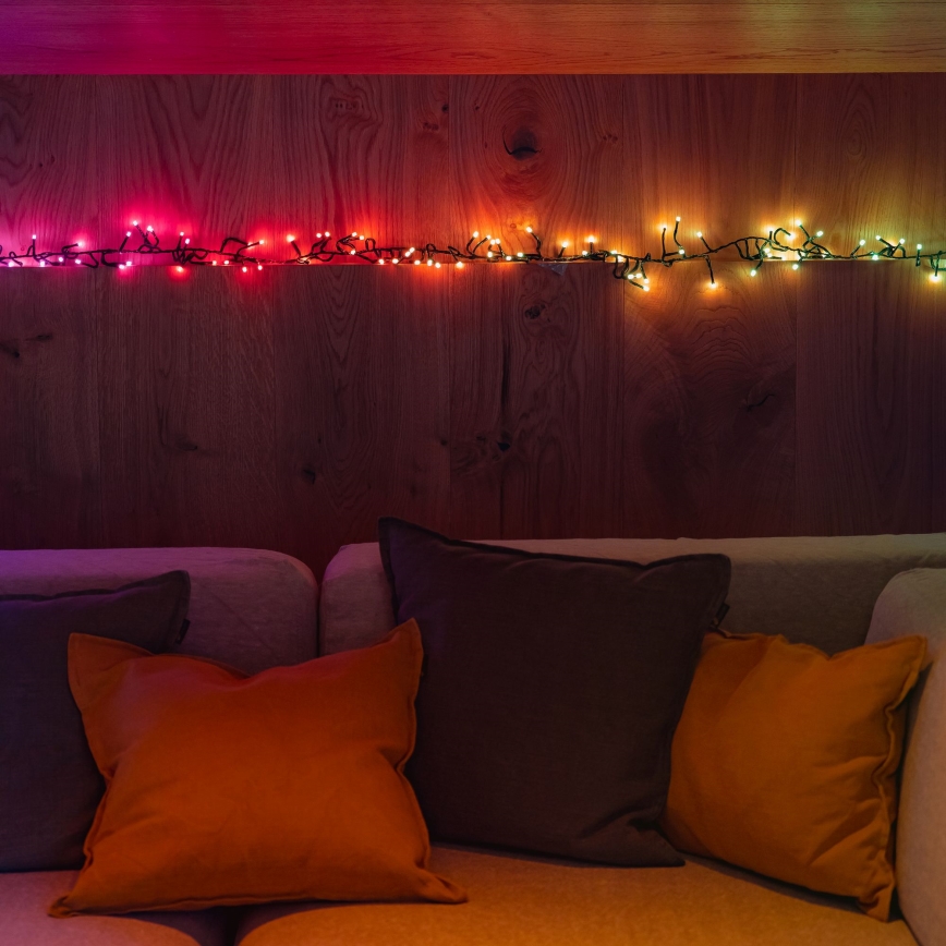 Twinkly - LED RGBW Dimbaar buitenshuis Kerst lichtsnoer CLUSTER 400xLED 9,5m IP44 Wi-Fi