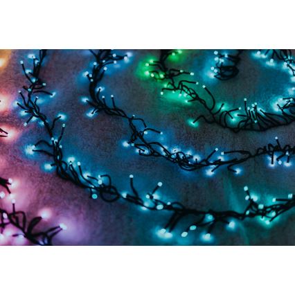 Twinkly - LED RGBW Dimbaar buitenshuis Kerst lichtsnoer CLUSTER 400xLED 9,5m IP44 Wi-Fi
