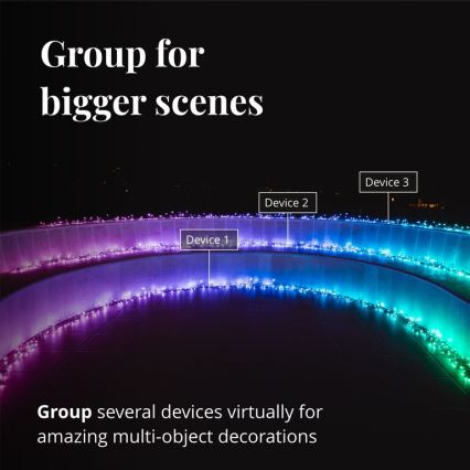 Twinkly - LED RGBW Dimbaar buitenshuis Kerst lichtsnoer CLUSTER 400xLED 9,5m IP44 Wi-Fi