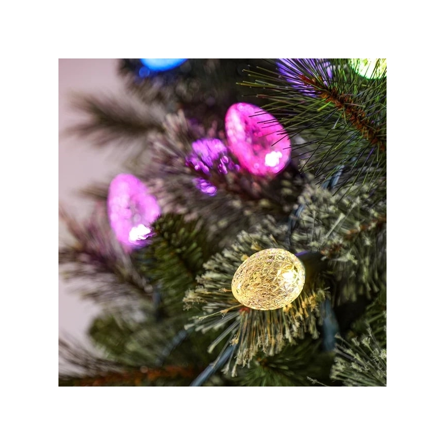 Twinkly - LED RGB Dimbaar buitenshuis Kerst lichtsnoer FACETED 80xLED 26,5 m IP44 Wi-Fi