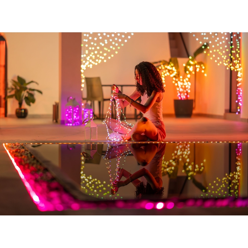 Twinkly - LED RGB Dimbare kerstketting DOTS 60xLED 7 m USB Wi-Fi