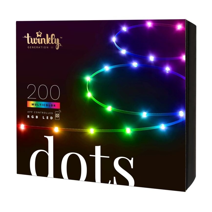 Twinkly - LED RGB Buiten dimbaar strip DOTS 200xLED 10 m IP44 WiFi
