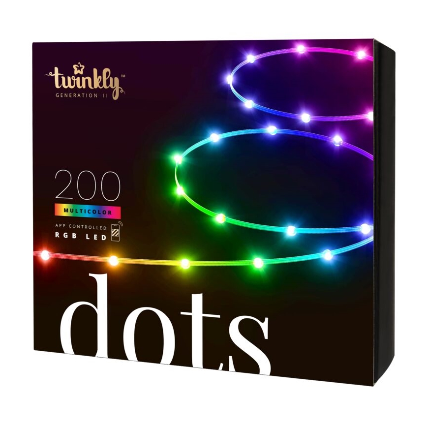 Twinkly - LED RGB Buiten dimbaar strip DOTS 200xLED 10 m IP44 Wi-Fi