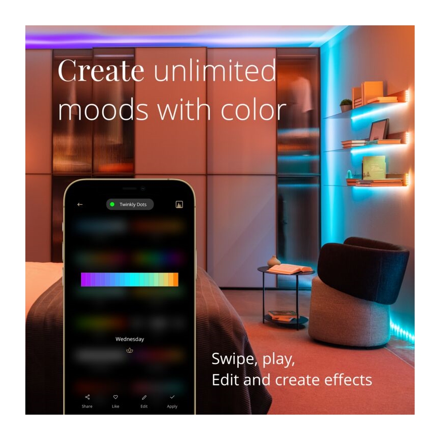 Twinkly - LED RGB Buiten dimbaar strip DOTS 400xLED 20 m IP44 Wi-Fi