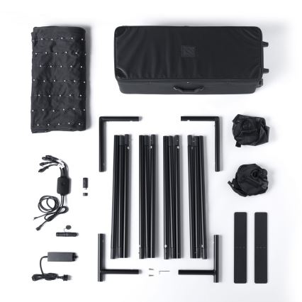 Twinkly - LED RGBW dimbare, muziekgestuurde buitenlichtwand LIGHTWALL 1120xLED 2,6x2,7 m IP44 Wi-Fi + Music Dongle