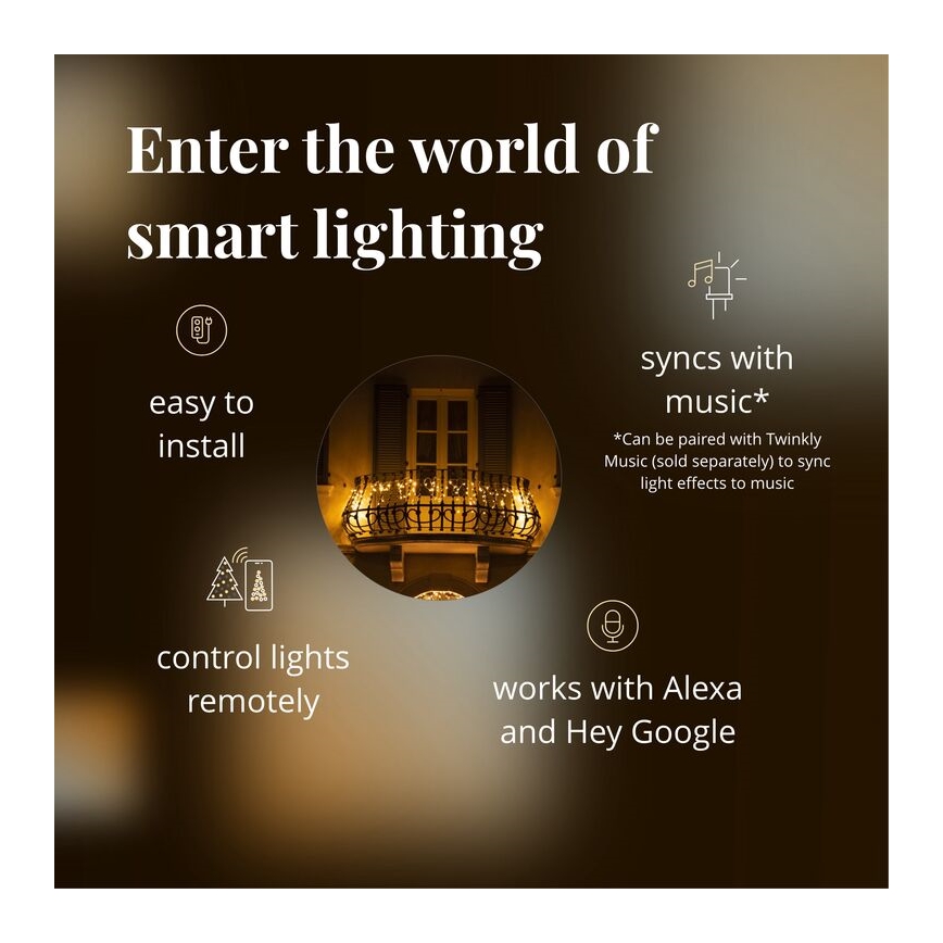 Twinkly - LED Dimbaar buitenshuis Kerst gordijn ICICLE 190xLED 11,5m IP44 Wi-Fi