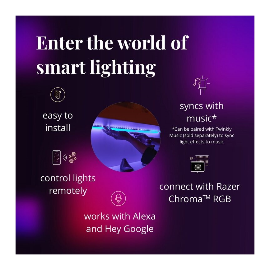 Twinkly - LED RGB Dimbare strip LINE 100xLED 1,5 m Wi-Fi