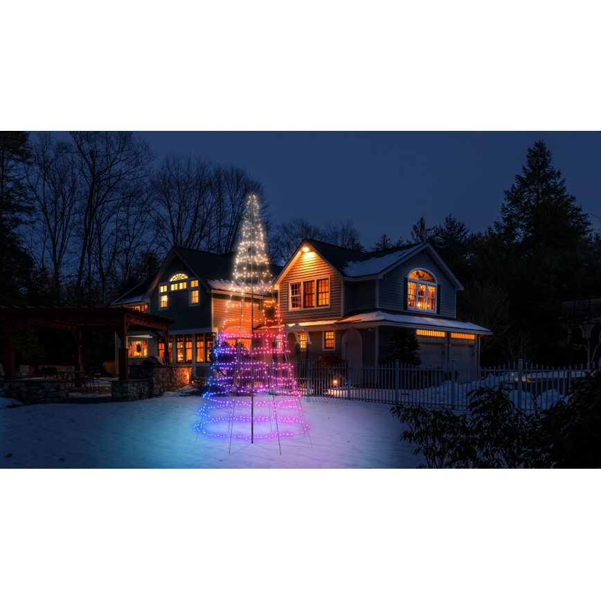Twinkly - LED RGBW Dimmerbar buiten kerstboom LIGHT TREE 1000xLED 6 m IP44 Wi-Fi