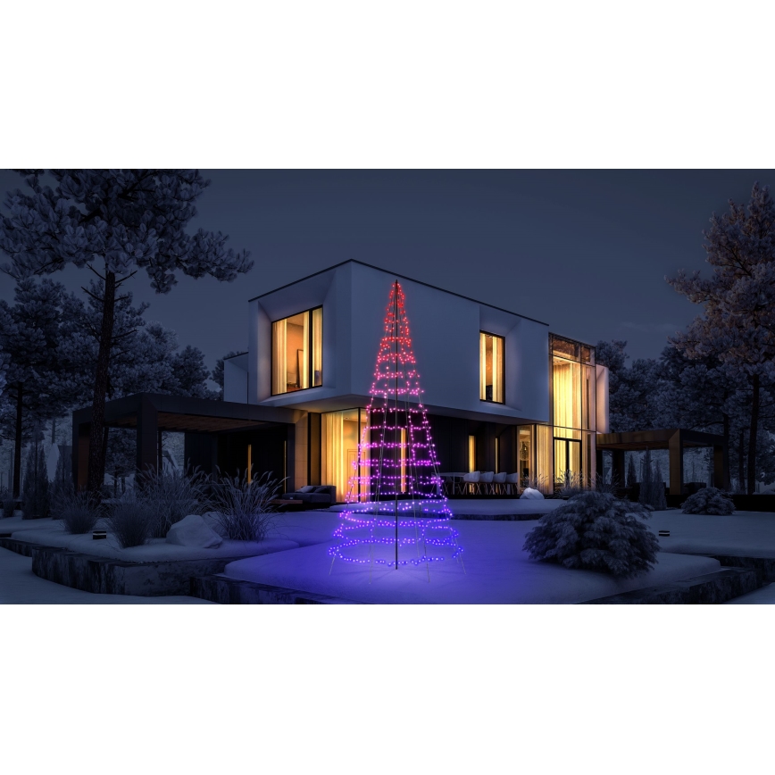 Twinkly - LED RGBW Dimmerbar buiten kerstboom LIGHT TREE 1000xLED 6 m IP44 Wi-Fi