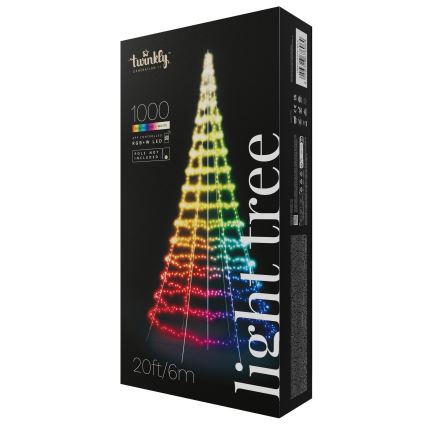 Twinkly - LED RGBW Dimmerbar buiten kerstboom LIGHT TREE 1000xLED 6 m IP44 Wi-Fi