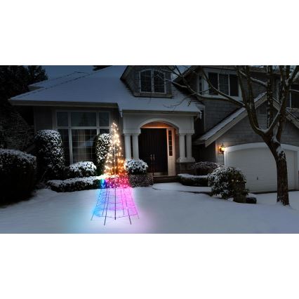 Twinkly - LED RGBW Dimbare buitenkerstboom LIGHT TREE 300xLED 2m IP44 Wi-Fi
