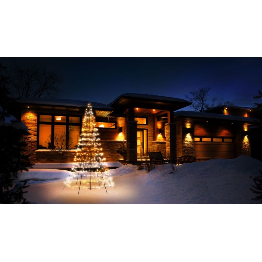 Twinkly - LED RGBW Dimbaar buitenshuis Kerstboom LIGHT TREE 450xLED 3m IP44 Wi-Fi