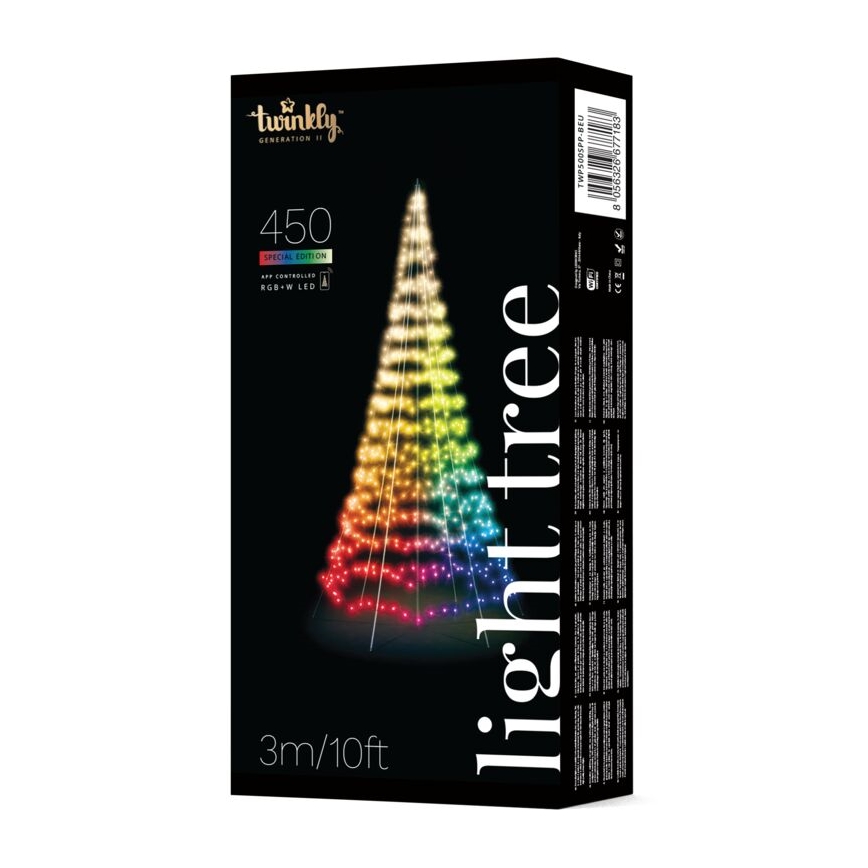 Twinkly - LED RGBW Dimbaar buitenshuis Kerstboom LIGHT TREE 450xLED 3m IP44 Wi-Fi