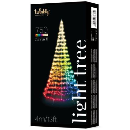 Twinkly - LED RGBW dimbare buitenkerstboom LIGHT TREE 750xLED 4m IP44 Wi-Fi