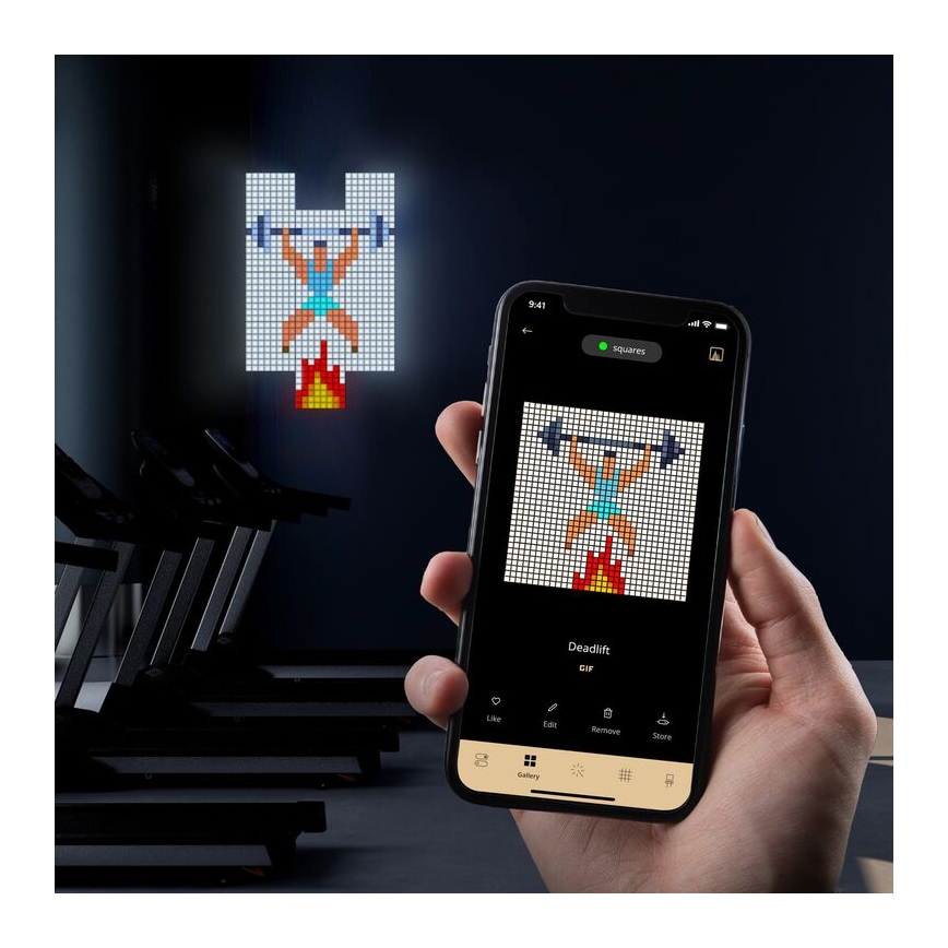 Twinkly - LED RGB Dimbaar lichtpaneel SQUARES 64xLED 16x16 cm Wi-Fi