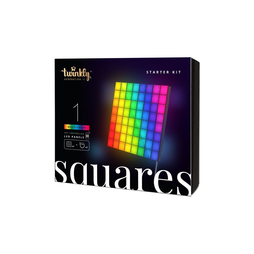 Twinkly - LED RGB Dimbaar lichtpaneel SQUARES 64xLED 16x16 cm Wi-Fi