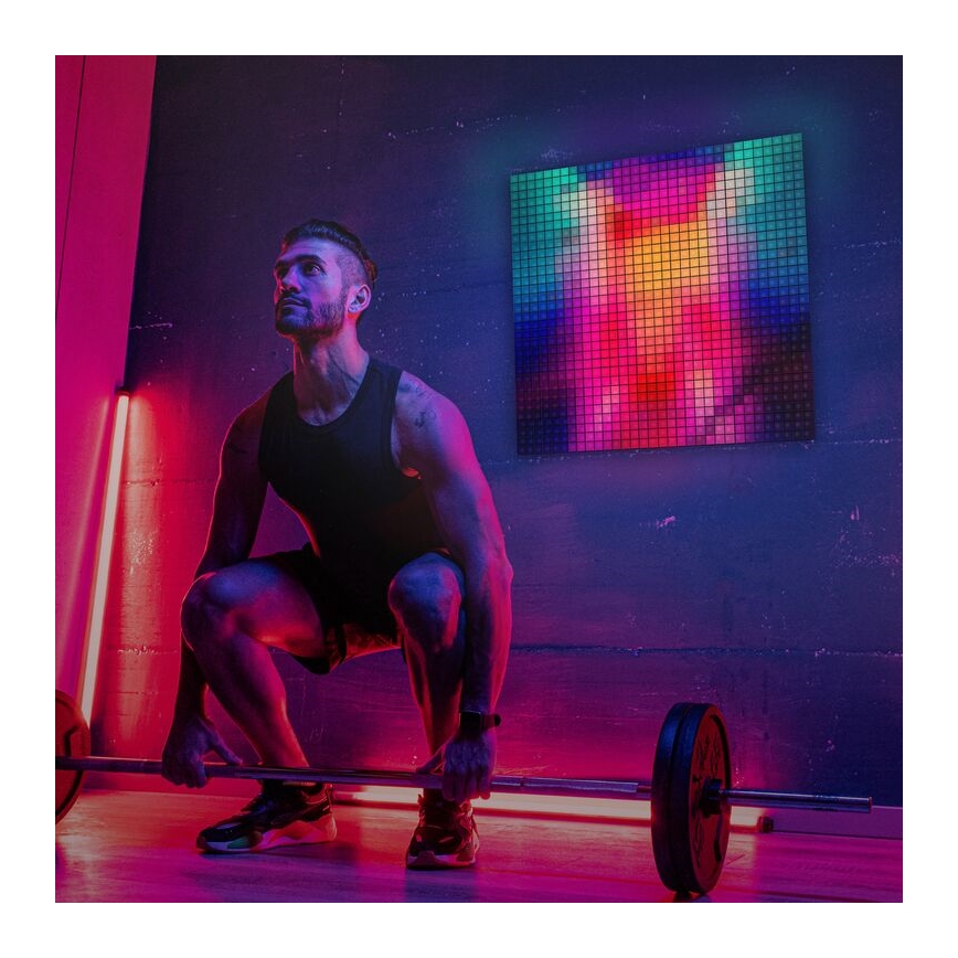 Twinkly - SET 6xLED RGB Dimbaar lichtpaneel SQUARES 64xLED 16x16 cm Wi-Fi