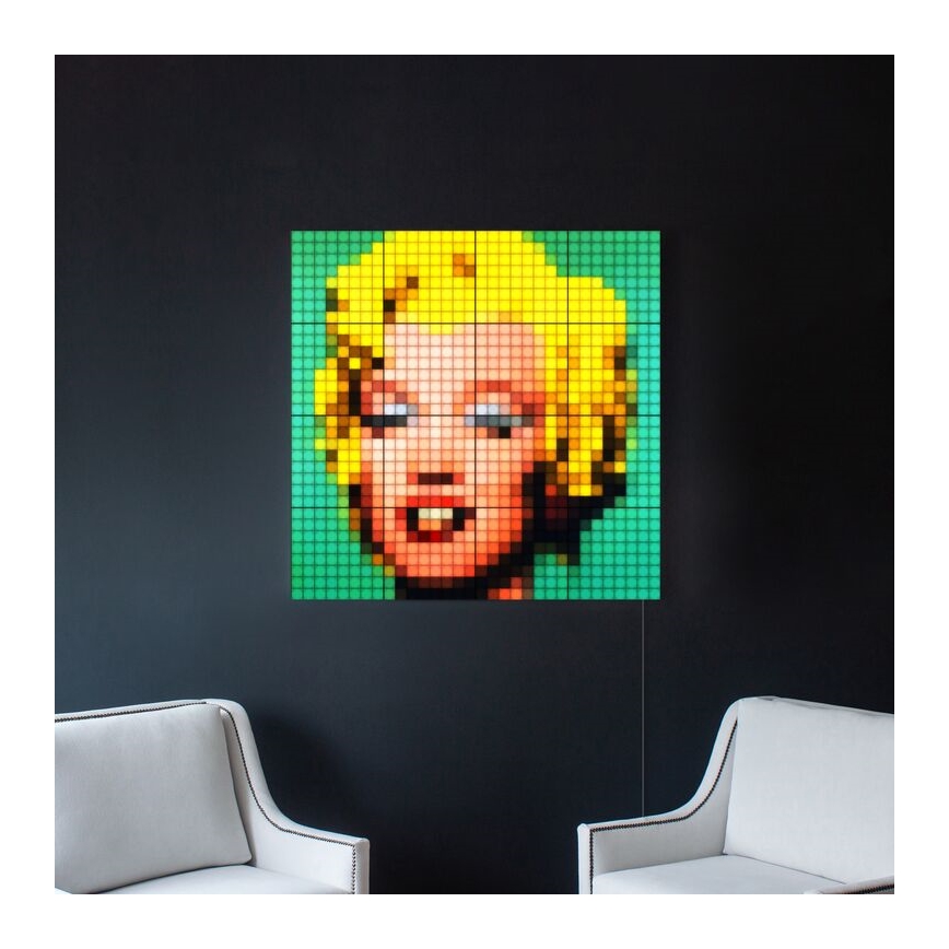 Twinkly - SET 6xLED RGB Dimbaar lichtpaneel SQUARES 64xLED 16x16 cm Wi-Fi