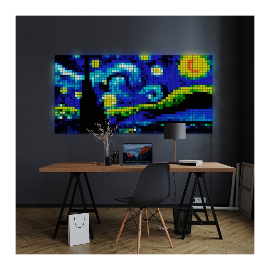 Twinkly - SET 6xLED RGB Dimbaar lichtpaneel SQUARES 64xLED 16x16 cm Wi-Fi