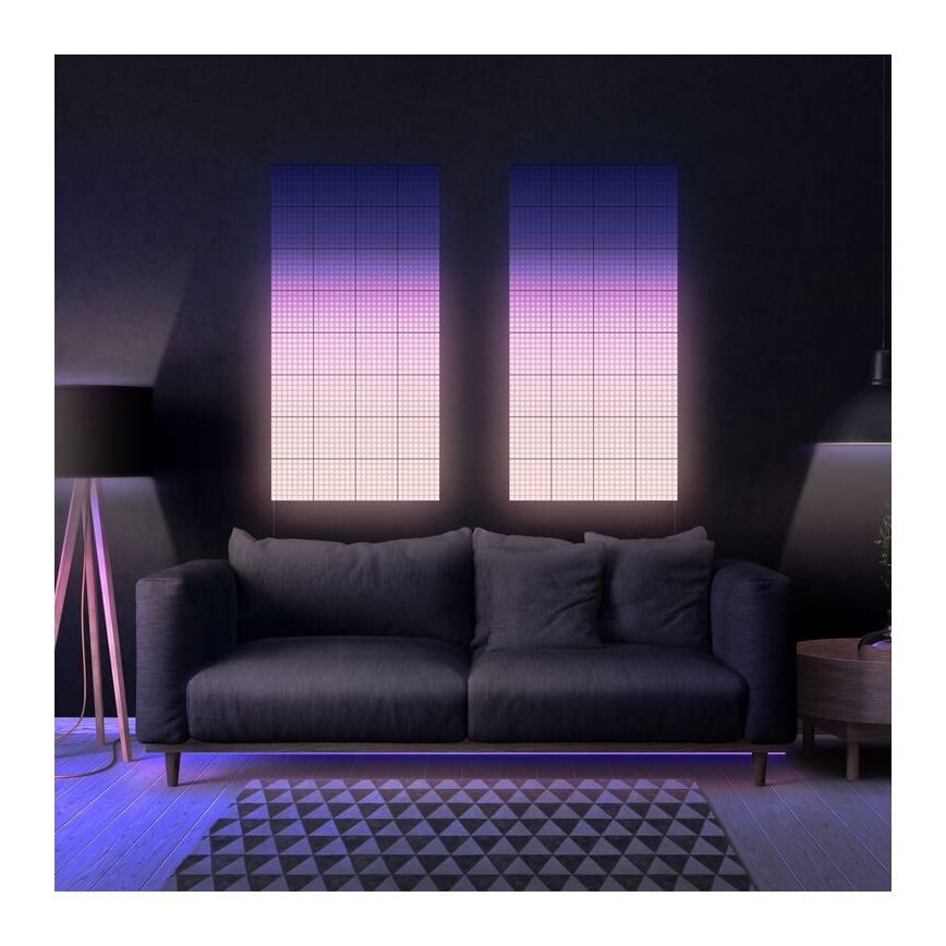 Twinkly - SET 6xLED RGB Dimbaar lichtpaneel SQUARES 64xLED 16x16 cm Wi-Fi