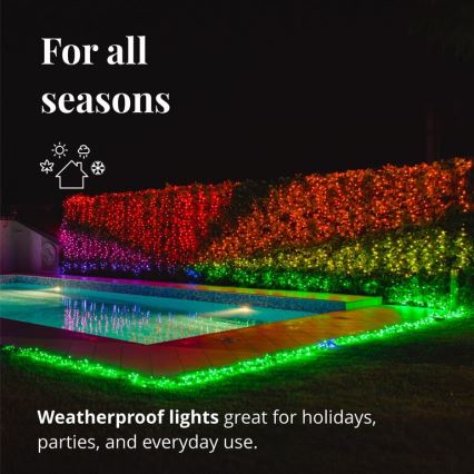 Twinkly - LED RGBW Dimbare buiten kerstverlichting STRINGS 250xLED 23,5m IP44 Wi-Fi