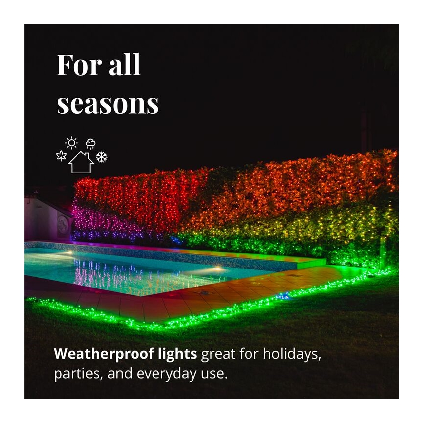 Twinkly - LED RGBW Dimbare buiten kerstverlichting STRINGS 250xLED 23,5m IP44 Wi-Fi