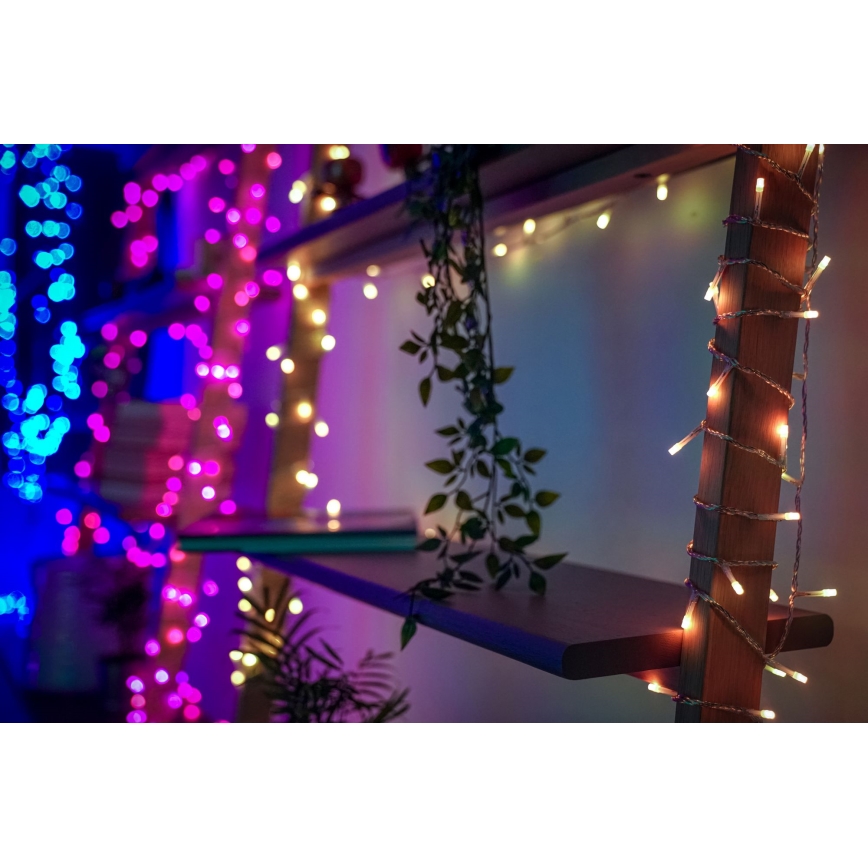 Twinkly - LED RGBW Dimbaar buitenshuis Kerst lichtsnoer STRINGS 250xLED 23,5m IP44 Wi-Fi
