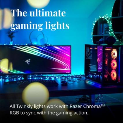 Twinkly - LED RGBW Dimbaar buitenshuis Kerst lichtsnoer STRINGS 250xLED 23,5m IP44 Wi-Fi