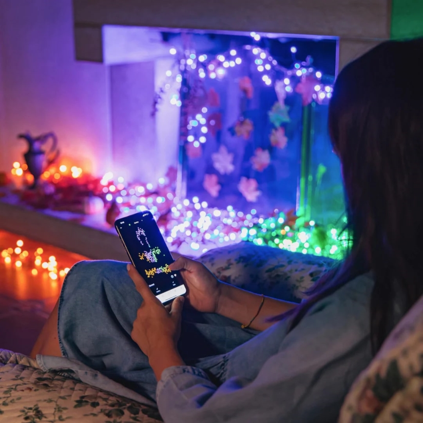 Twinkly - LED RGBW dimbaar buiten kerstsnoer STRINGS 250xLED 23,5m IP44 Wi-Fi