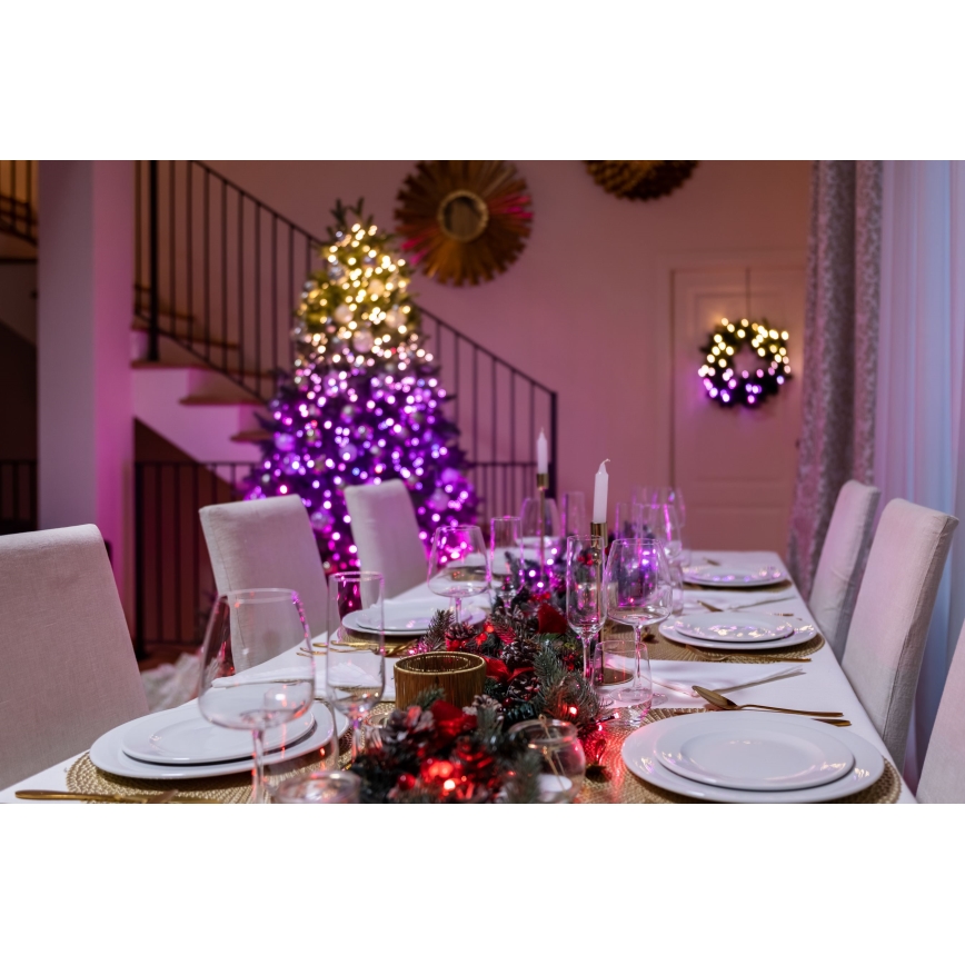 Twinkly - LED RGBW dimbaar buiten kerstsnoer STRINGS 250xLED 23,5m IP44 Wi-Fi