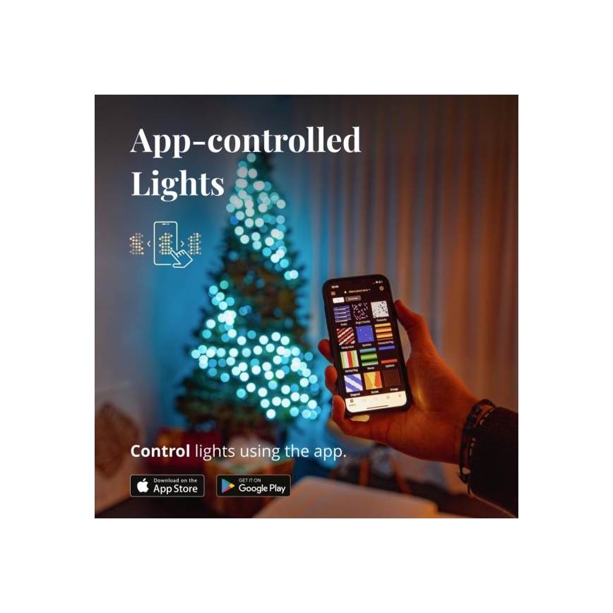 Twinkly - LED RGBW Dimbaar buitenlichtsnoer STRINGS 250xLED 23,5m IP44 Wi-Fi