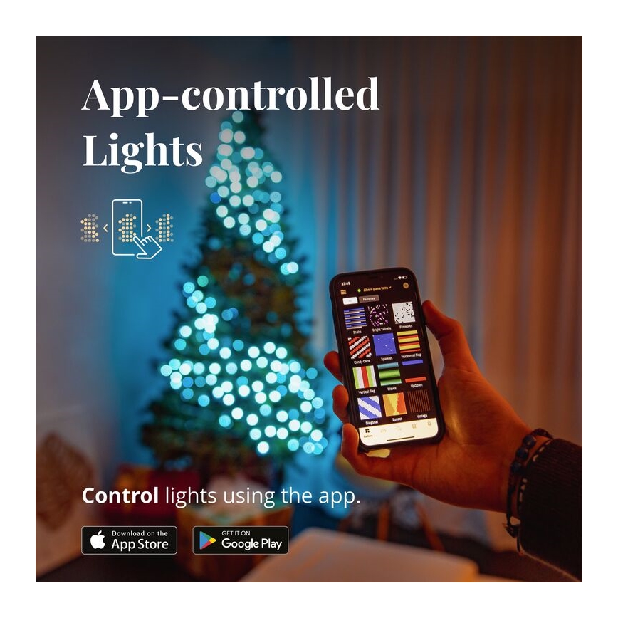 Twinkly - LED RGB dimbaar buitenlichtsnoer STRINGS 250xLED 23,5m IP44 Wi-Fi