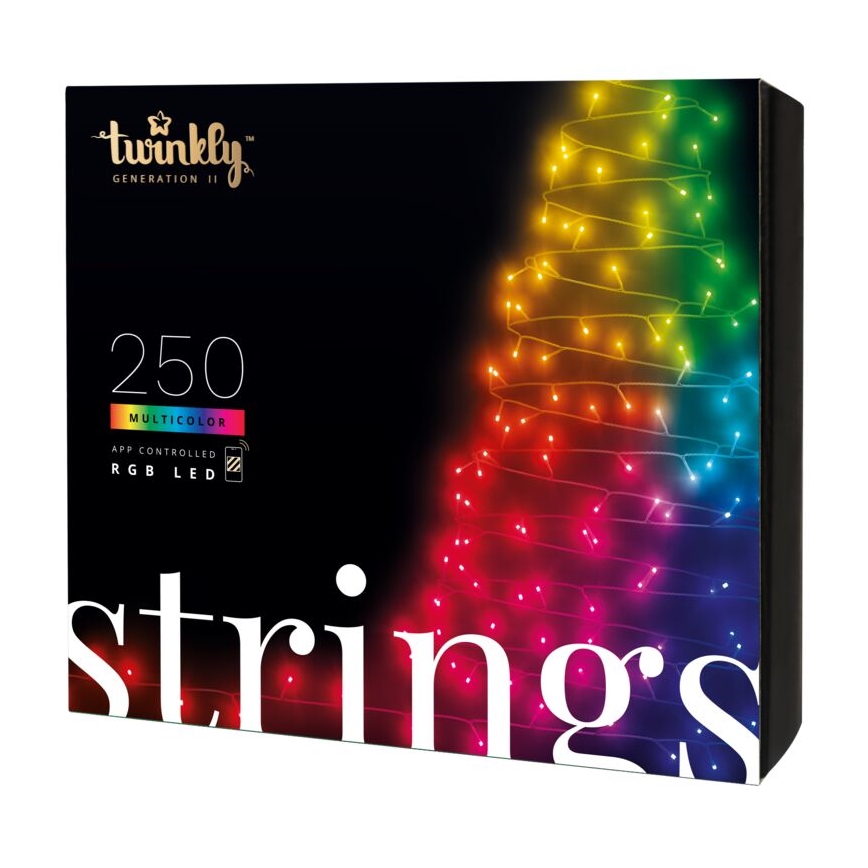 Twinkly - LED RGB dimbaar buitenlichtsnoer STRINGS 250xLED 23,5m IP44 Wi-Fi