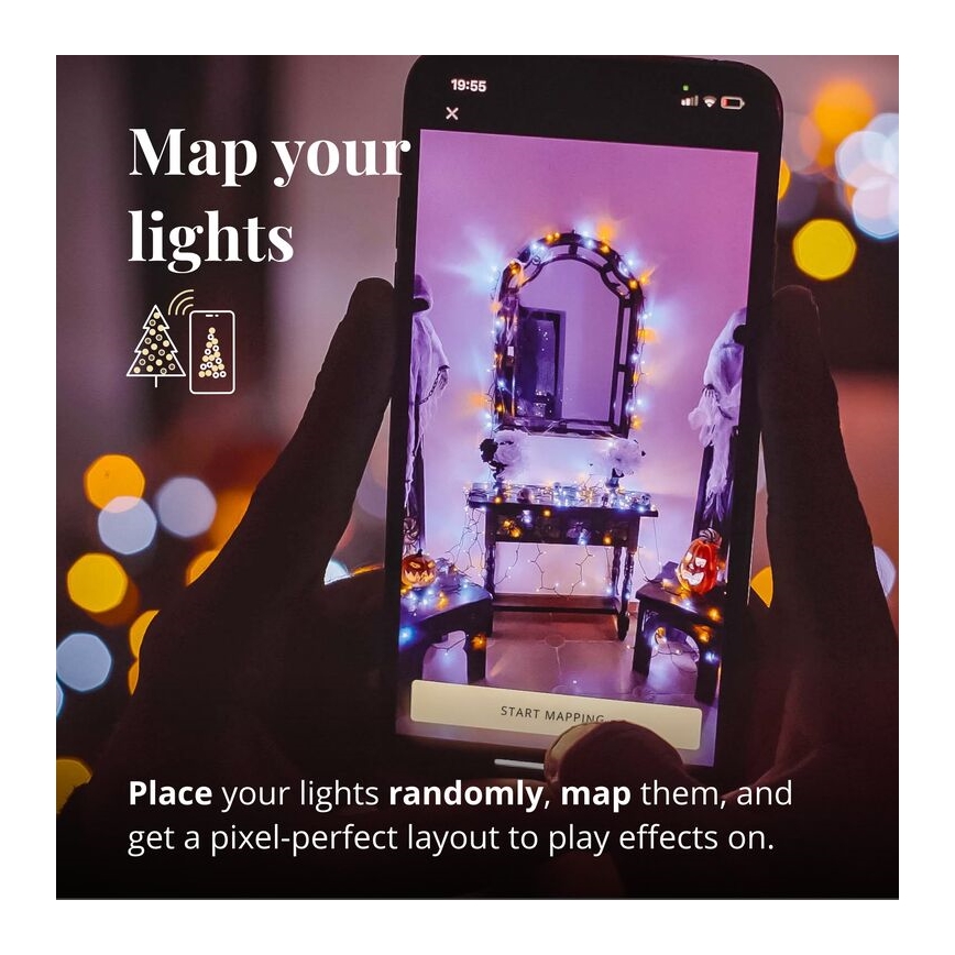 Twinkly - LED Dimbaar buitenshuis Kerst lichtsnoer STRINGS 400xLED 35,5m IP44 Wi-Fi