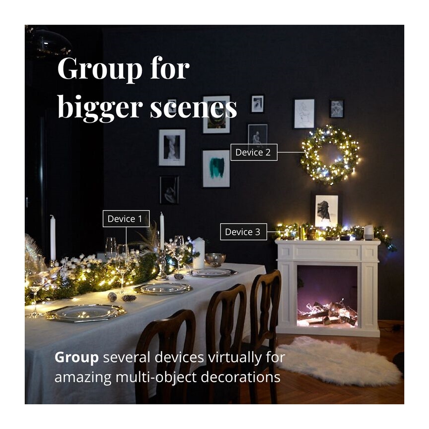 Twinkly - LED Dimbaar buitenshuis Kerst lichtsnoer STRINGS 400xLED 35,5m IP44 Wi-Fi