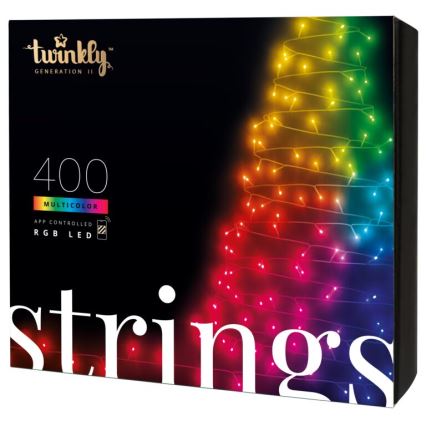 Twinkly - LED RGB Dimbaar buitenshuis Kerst lichtsnoer STRINGS 400xLED 35,5m IP44 Wi-Fi