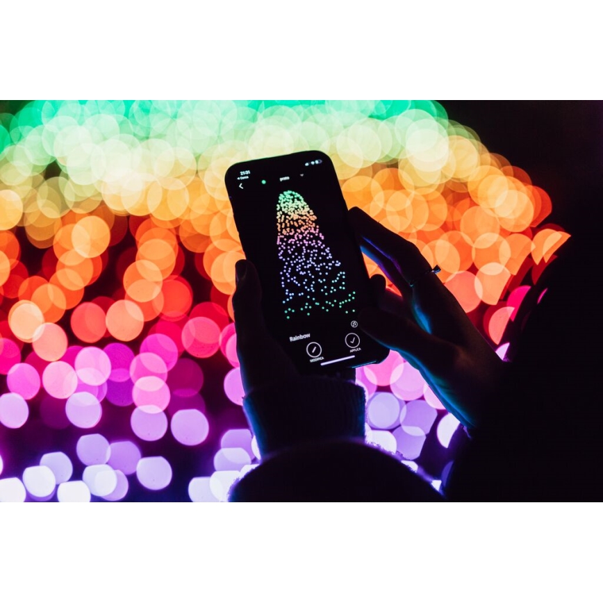 Twinkly - LED RGBW Dimbaar buitenshuis Kerst lichtsnoer STRINGS 600xLED 51,5m IP44 Wi-Fi